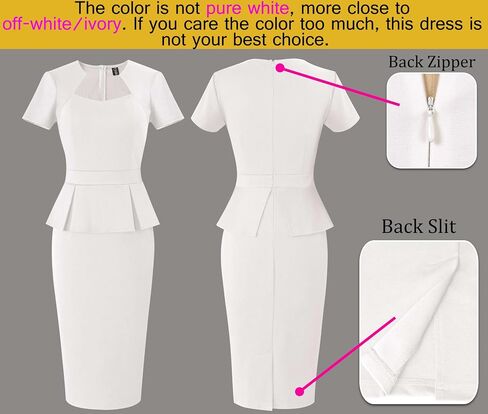 VFSHOW Womens 2025 Summer Work Business Office Bodycon Dress Square Neck Peplum Slim Career Church Pencil Sheath Dresses in Saudi Arabia