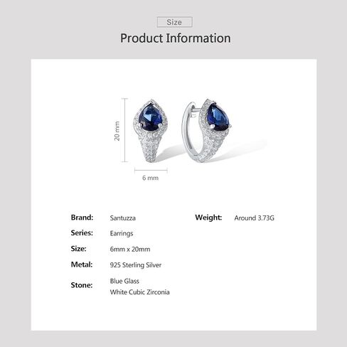 أقراط Santuzza Sterlling Silver Hoop Arrong in Kuwait