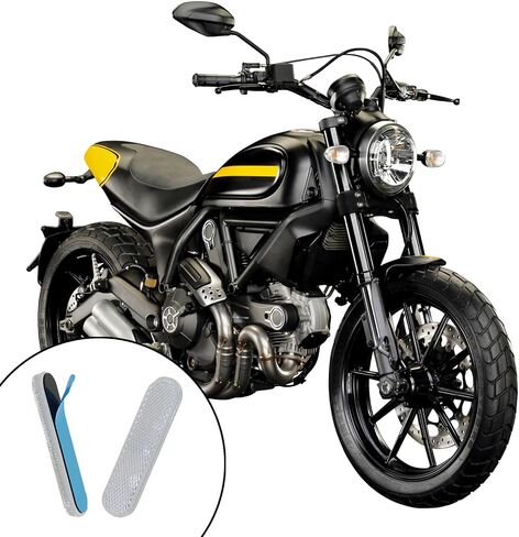 4Pcs Motorcycle Reflectors 3.78x0.94 Oval Reflector Self Adhesive for Trailers, Trucks, Automobiles,Bike,Boat (White) in Saudi Arabia