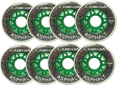 Labeda Wheels Inline Roller Hockey GRIPPER ASPHALT OUTDOOR WHITE 76mm / 80mm 83A in Saudi Arabia