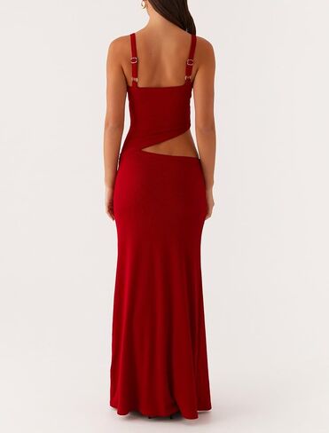 NUFIWI Women Sexy Cutout Long Dress Spaghetti Strap Ruched Bodycon Maxi Dress Backless Hollow Cocktail Dresses in Saudi Arabia