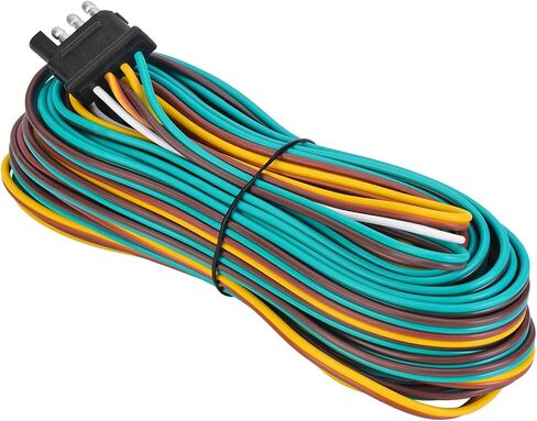 سلك مقطورة بأربعة أسلاك بطول 25 قدمًا، وحزام أسلاك للمقطورة مرمز بالألوان 18 AWG، و4 موصلات للمقطورة المسطحة، ومجموعة أسلاك للمقطورة مع سلك أرضي أبيض لحزام أسلاك مقطورة القوارب، و4 مجموعة أسلاك لإضاءة المقطورة المسطحة in Saudi Arabia