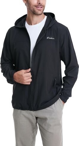 clothin Mens Lightweight Running Jacket with Hood Zip Pockets for Fishing Hiking Travel in Saudi Arabia