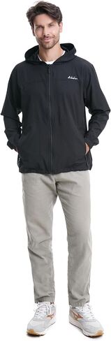 clothin Mens Lightweight Running Jacket with Hood Zip Pockets for Fishing Hiking Travel in Saudi Arabia