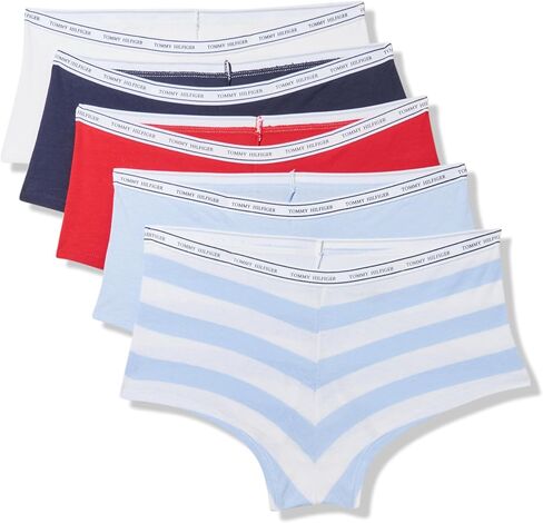 Tommy Hilfiger Women's Classic Cotton Logoband Boyshort 5-Pack in Saudi Arabia