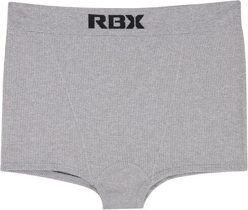 موجزات RBX النشطة عالية الخصر للنساء boyshorts مضلعة عالية الملابس الداخلية متعددة المحبوهة اللباس الداخلي 3 عبوات in Saudi Arabia
