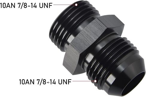 8AN Male Flare to 8AN ORB O-ring Boss Fuel Pump Rail Adapter Fitting Aluminum Black, Pack of 2 in Kuwait
