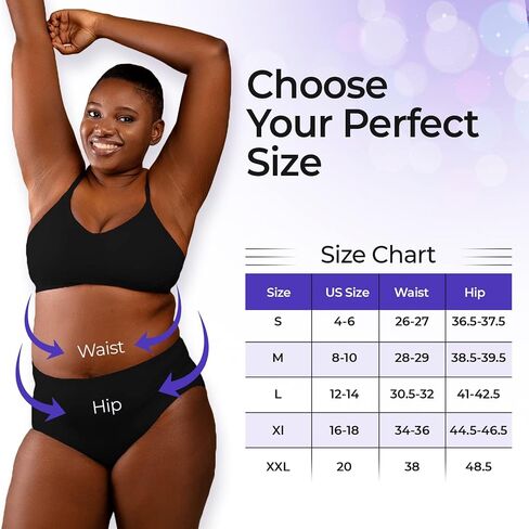 Leak Free Period Underwear for Women & Teens - With 10 Wipes & Storage Bag in Saudi Arabia