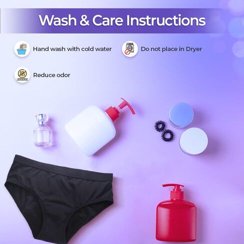Leak Free Period Underwear for Women & Teens - With 10 Wipes & Storage Bag in Saudi Arabia