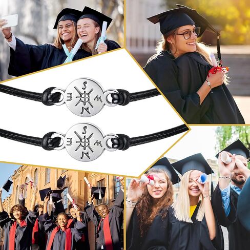 Tondiamo 30 Pcs 2025 Cross Bracelets Bulk Class of 2025 Graduation Gifts Graduation Bracelet Distance Friendship Bracelets with Card and Organza Bag for College High School Graduate Gifts in Saudi Arabia