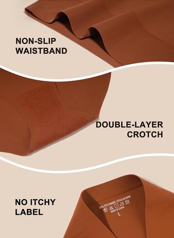 Seamless Underwear for Women High Waisted Briefs No Show Full Coverage Stretch Panties 5 Pack XS-2XL in Saudi Arabia