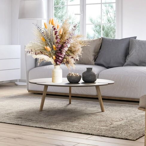 Green Pampas Grass Boho Bouquet – Exquisite Lavender and Eucalyptus Dried Flower Arrangements for Western Boho Decor – Rustic Flowers for Your Bohemian Home, Bedroom, and Wedding Table Décor in Saudi Arabia