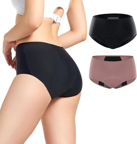 Carer Incontinence Underwear for Women Washable 150ml High Absorbent Leak Proof Underwear for Women Incontinence Panties for Incontinence Postpartum Bladder Leak 2 Pack Beige XL in Saudi Arabia