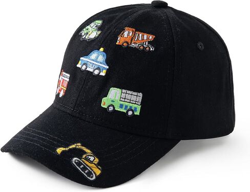 Jastore Cute Embroidery Truck Hat Kids Baseball Cap Adjustable Cotton Washed Vintage Vehicle Cap for Boys Girls in Saudi Arabia