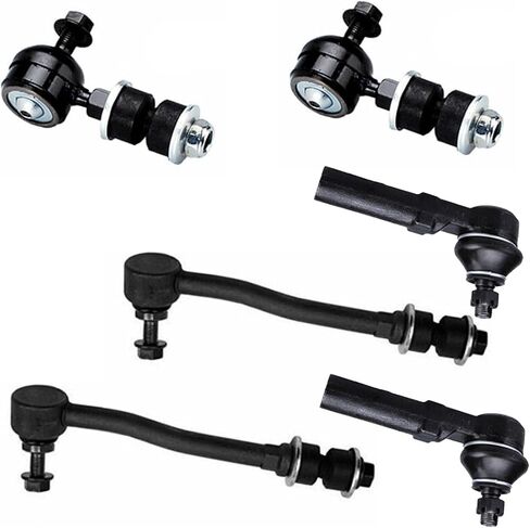 6PC Front Stabilizer Bar End Link Outer Inner Tie Rod End K700432 EV800938 ES800948 for Cadillac Escalade, for Chevrolet Silverado 1500/Suburban/Tahoe, for GMC Sierra 1500/Yukon in Saudi Arabia