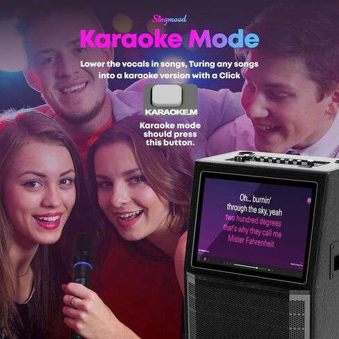Karaoke Machine for Adults, Karaoke Machine with Lyrics Display, Portable Karaoke Machine with 2 Wireless Microphones, 1000W Peak Power Bluetooth Karaoke Machine in Saudi Arabia