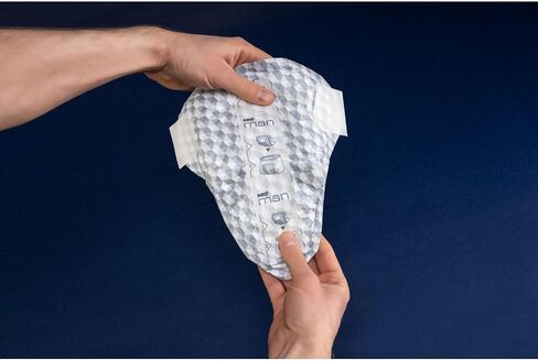 Seni Man Active Guards, Male Incontinence Bladder Control Pads, 7-1/2" x 9-3/10", 15 Count (1 Pack of 15), Light Absorbency with Adhesive Strip and Super Absorbent Core, for Men in Saudi Arabia