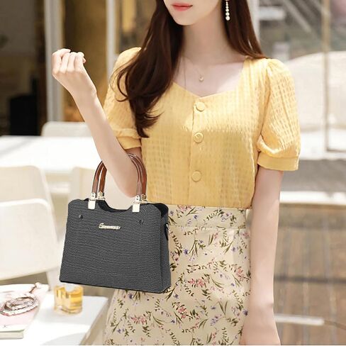 PORT&LOTUS Small Double Top Handle Crossbody Purses for Women Shoulder Bags for Women with Guitar Strap in Kuwait