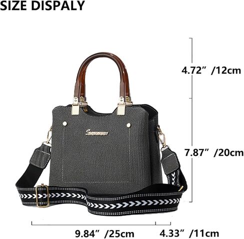 PORT&LOTUS Small Double Top Handle Crossbody Purses for Women Shoulder Bags for Women with Guitar Strap in Kuwait