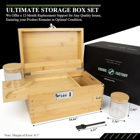 Home Organization and Decoration Premium Large Bamboo Box - Great Gift Set with All Accessories in Saudi Arabia