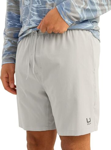 Huk Mens Leeward Short ، 7 "inseam ، وسريعة الرطوبة الجافة نقل شورتات تنفس مع حماية من أشعة الشمس in Saudi Arabia