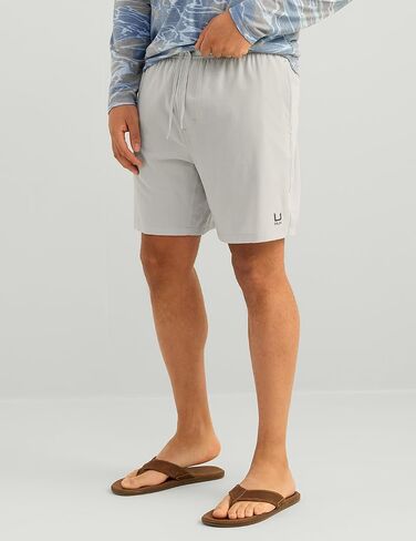 Huk Mens Leeward Short ، 7 "inseam ، وسريعة الرطوبة الجافة نقل شورتات تنفس مع حماية من أشعة الشمس in Saudi Arabia