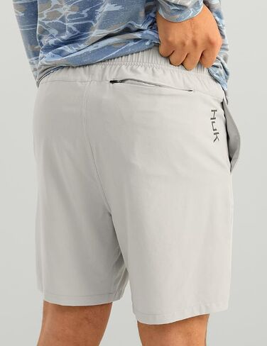 Huk Mens Leeward Short ، 7 "inseam ، وسريعة الرطوبة الجافة نقل شورتات تنفس مع حماية من أشعة الشمس in Saudi Arabia