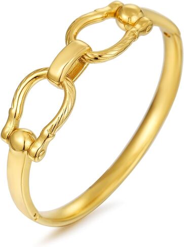 Gold Chunky Bangle Bracelets for Women Simple Twisted Textured Cuff Bangle Wide Square Bangle Bracelet Minimalist Bracelet in Kuwait