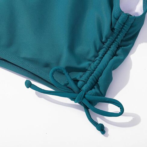 Young Girls 2 Piece Bikini Set Ruffles Swimwear with Adjustable Strap Tropical Striped Beachwear Kids Teen Bathing Suit in Kuwait