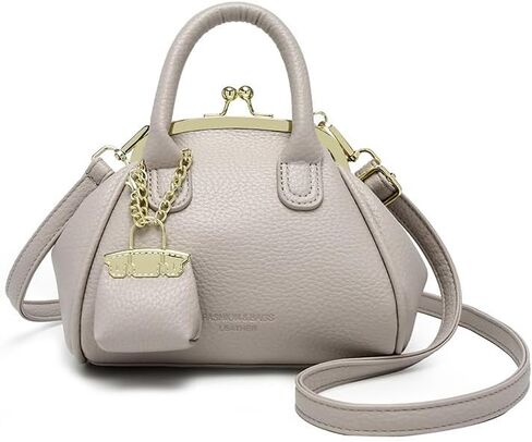Women's Kiss Lock Crossbody Bag Small PU Kiss Clasp Cross Body Satchel Bags Top Handle Handbag Clutch Purse in Saudi Arabia