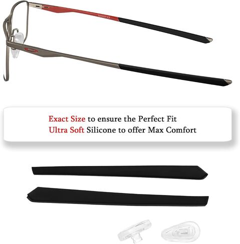 غطاء أذن بديل لمقبس Oakley 5.0 OX3217/Socket 5.5 OX3218 إطار نظارات، أكمام أذن مطاطية سوداء in Kuwait