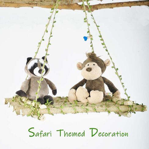 Naidiler 196 Ft Green Leaf Ribbon Jute Burlap Twine Vine with Artificial Leaves for Safari Decor Baby Shower Jungle Decor and DIY Wreath Wraping Craft in Saudi Arabia
