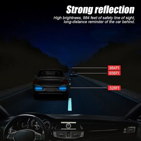 Arrow Reflective Stickers for Car, 24PCS Safety Warning Stripe Adhesive Decals, Night Visibility Diamond Grade Reflective Decoration for Bumper, Universal for Car, Truck, Motorcycle, Bicycle in Saudi Arabia