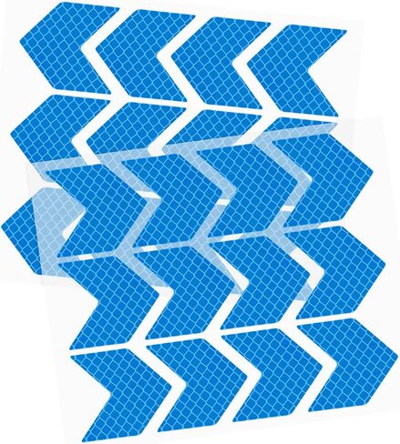 Arrow Reflective Stickers for Car, 24PCS Safety Warning Stripe Adhesive Decals, Night Visibility Diamond Grade Reflective Decoration for Bumper, Universal for Car, Truck, Motorcycle, Bicycle in Saudi Arabia