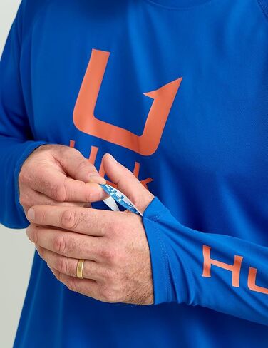 HUK Men's Icon Crew, Long-Sleeve Performance Fishing Shirt in Saudi Arabia
