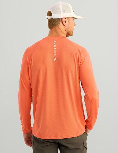 HUK Men's Icon Crew, Long-Sleeve Performance Fishing Shirt in Saudi Arabia