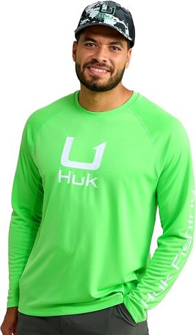 HUK Men's Icon Crew, Long-Sleeve Performance Fishing Shirt in Saudi Arabia