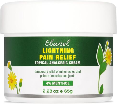 Ebanel Menthol Arnica Gel Pain Relief Cream with Hemp Oil, Emu Oil, MSM, Camphor, Vitamin B6, Boswellia, Bruise Cream Muscle Rub for Arthritis, Strains, Sprains, Joint Pain in Saudi Arabia