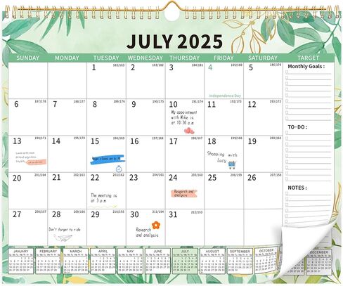 تقويم الحائط 2025-2026، تقويم مكتبي كبير لمدة 18 شهرًا من يناير 2025 إلى يونيو 2026 14.5 بوصة × 11.8 بوصة تقويم شهري مع ربط مزدوج السلك لتخطيط المكاتب المنزلية والمنظمين الشخصيين، تصميم الزهور in Kuwait