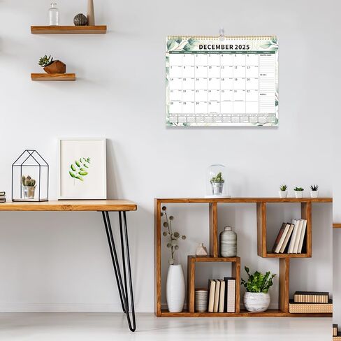 تقويم الحائط 2025-2026، تقويم مكتبي كبير لمدة 18 شهرًا من يناير 2025 إلى يونيو 2026 14.5 بوصة × 11.8 بوصة تقويم شهري مع ربط مزدوج السلك لتخطيط المكاتب المنزلية والمنظمين الشخصيين، تصميم الزهور in Kuwait