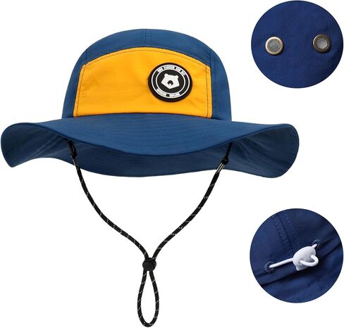 Kids Waterproof Bucket Hat UPF 50+ Quick-Drying Sun Hat Toddler Wide Brim Summer Beach Hats for Boys Girls Children 2-8 Years in Saudi Arabia