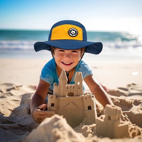 Kids Waterproof Bucket Hat UPF 50+ Quick-Drying Sun Hat Toddler Wide Brim Summer Beach Hats for Boys Girls Children 2-8 Years in Saudi Arabia