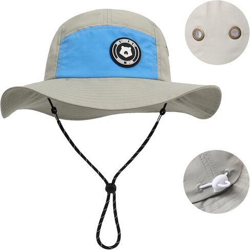 Kids Waterproof Bucket Hat UPF 50+ Quick-Drying Sun Hat Toddler Wide Brim Summer Beach Hats for Boys Girls Children 2-8 Years in Saudi Arabia