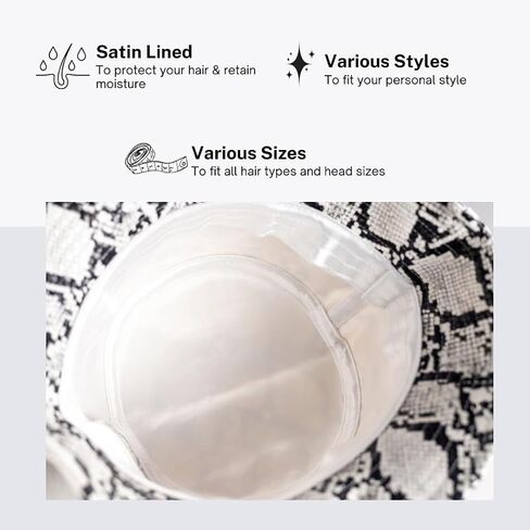Satin Lined Bucket Hat for Women & Men, Big Heads, Ladies Bucket Hat for Summer, Sizes Small Medium Large X-Large XX-Large in Saudi Arabia