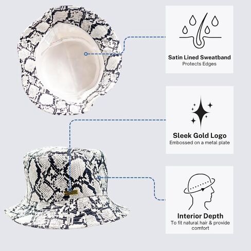 Satin Lined Bucket Hat for Women & Men, Big Heads, Ladies Bucket Hat for Summer, Sizes Small Medium Large X-Large XX-Large in Saudi Arabia