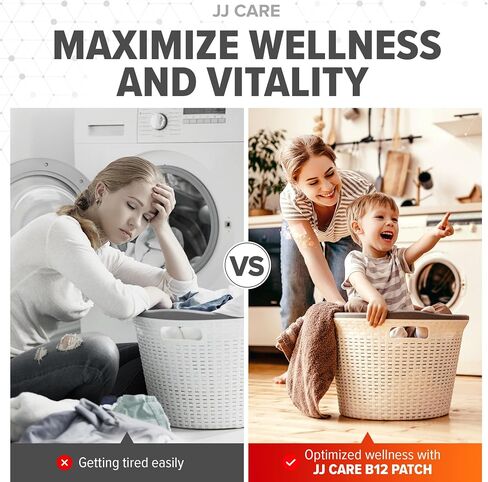تصحيح JJ Care B12 (حزمة من 30) ، مزيج طبيعية من ذاتيا ، تصحيحات الطاقة اليومية B12 ، إمدادات شهر واحد in Kuwait