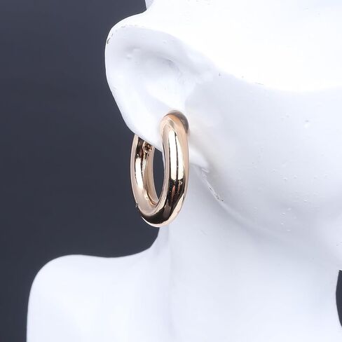 Minimalist Huggie Ear Cuffs Earrings Non Piercing - Clip on Cartilage Wrap Tubular Open Hoop Fake Earrings - Dainty Statement Earring Pair Trendy Jewelry Gift for Women Men in Saudi Arabia