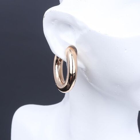 Minimalist Huggie Ear Cuffs Earrings Non Piercing - Clip on Cartilage Wrap Tubular Open Hoop Fake Earrings - Dainty Statement Earring Pair Trendy Jewelry Gift for Women Men in Kuwait