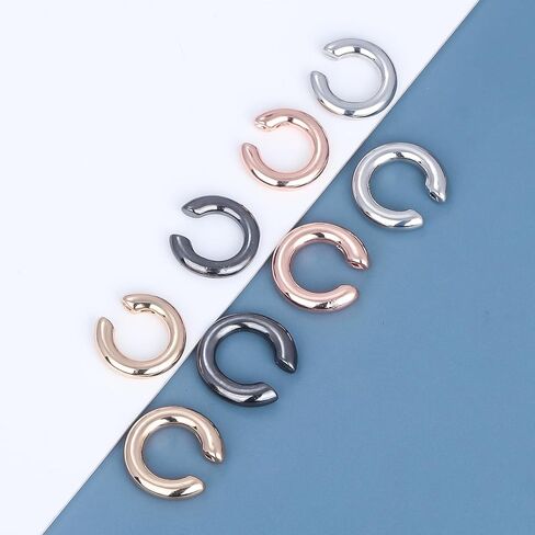 Minimalist Huggie Ear Cuffs Earrings Non Piercing - Clip on Cartilage Wrap Tubular Open Hoop Fake Earrings - Dainty Statement Earring Pair Trendy Jewelry Gift for Women Men in Kuwait