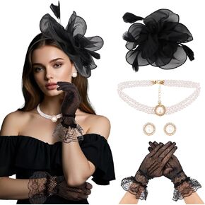 CURASA 4PCS Fascinators Hat Set